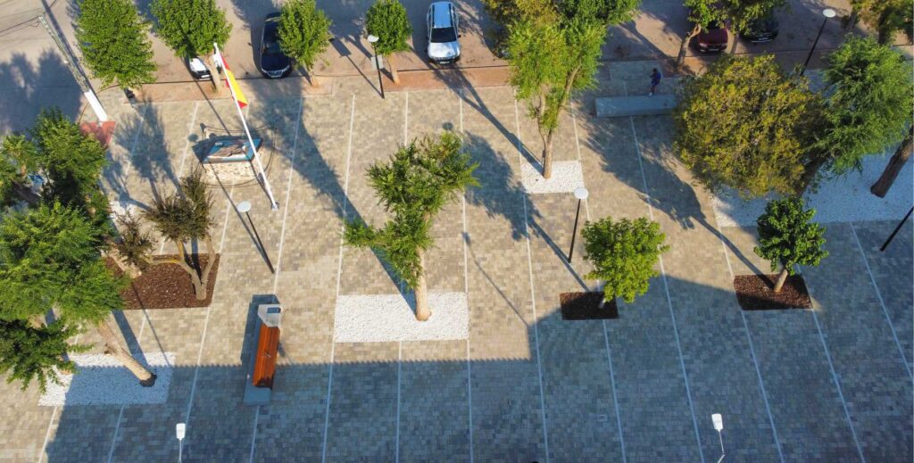 cinco casas Adoquín rectangular