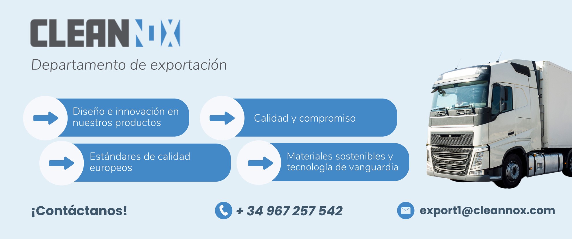 Departamento de exportación Cleannox